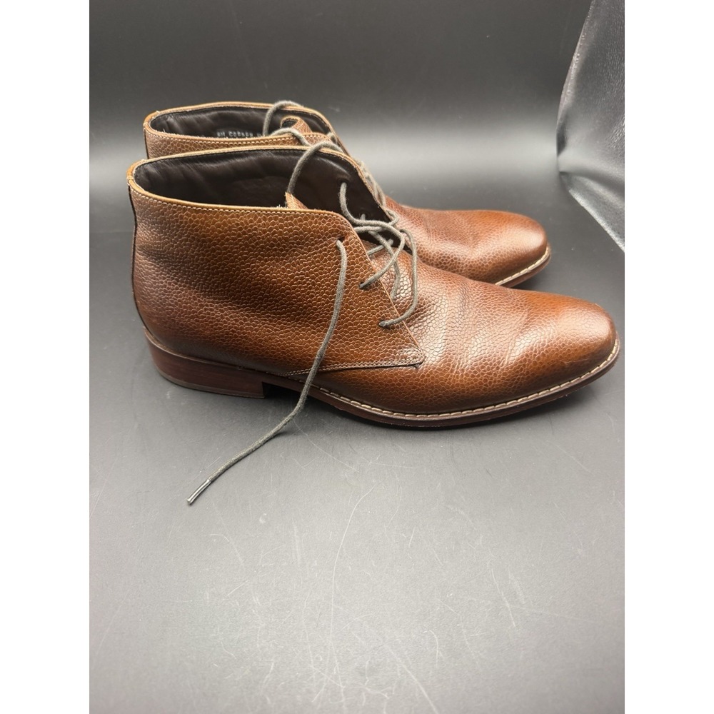 Cole Haan LunarGrand Chukka Boots Brown Pebbled Leather Men's 9M Air
